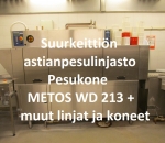 Tunnelipesukone, Metos WD213 Astianpesu / keräily linjasto,