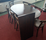 Jatkettava pöytä ja 8 kpl tuoli (91)