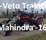 4-veto traktori Mahindra  JINMA-244E  vm. 2016 etukuormaajalla